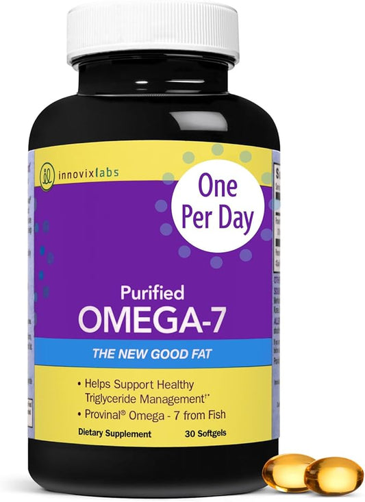 InnovixLabs Purified Omega 7 Supplement, 210mg Omega-7 Palmitoleic Omega-7 Fish 5 Star 30 Capsules
