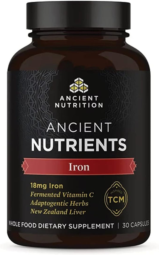 Iron Supplement by Ancient Nutrition, 18mg 30 Capsules