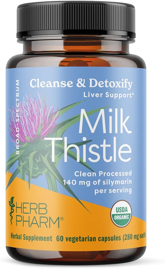 Herb Pharm Milk Thistle Seed Extract w/140 mg 60 Vegetarian