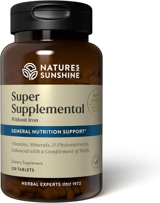 Nature's Sunshine Super Supplemental w/o Iron, 120 Tablets