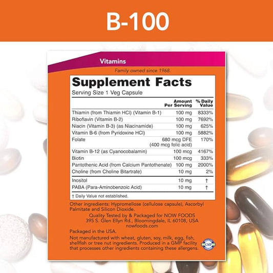 Now B-100 Vitamin Nervous System Health