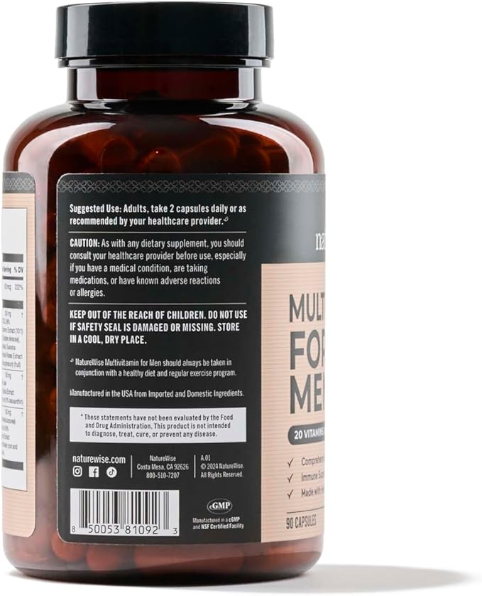 NatureWise Multivitamin for Men 90 Capsules[45-Day Capsules[45-Day Supply]