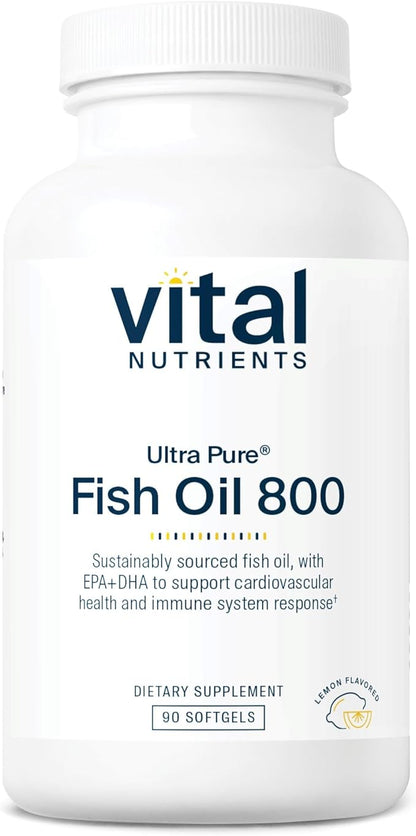 Vital Nutrients Ultra Pure® Fish Oil 800 Omega-3 Fatty 90 Softgels
