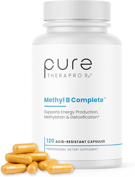 Methyl B Complete 5-MTHF Folate B12 Methylcobalamin, B2, B6 B6 & 120 Vegan
