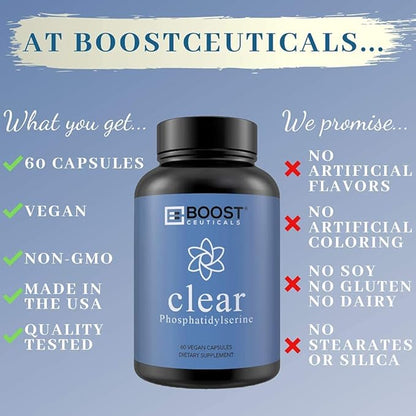 Phosphatidylserine Supplement 500mg Vegan Non GMO 100mg Plus 500mg Complex
