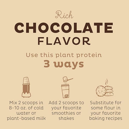 KOS Vegan Protein Powder, Chocolate USDA Organic 10 Servings