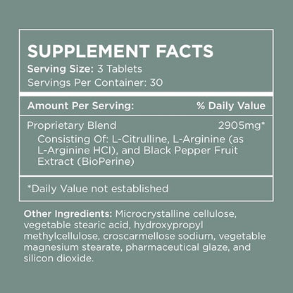 Pure for Men Pump Enhancer | Pre Workout Supplement for Muscle Pump, Stamina and Increased Blood Flow | Nitric Oxide Booster with L-Arginine & L-Citrulline | Focus and Energy Support | 90 Count