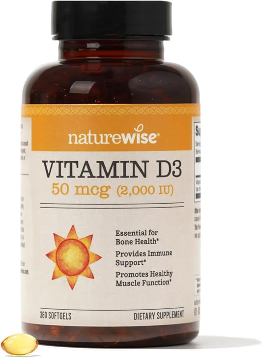 NatureWise Vitamin D3 2000iu (50 mcg) 360 Count(Pack 1)