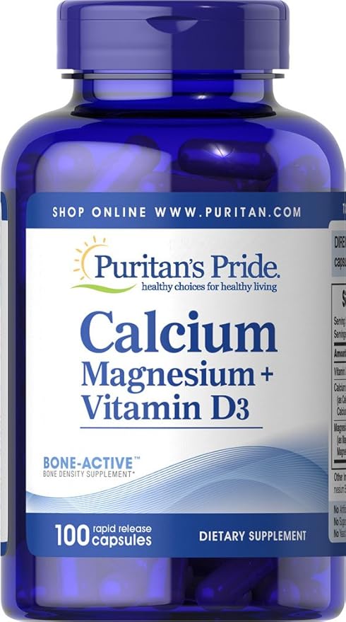 Puritan's Pride Calcium Magnesium Citrate Plus D3 | 100 Count
