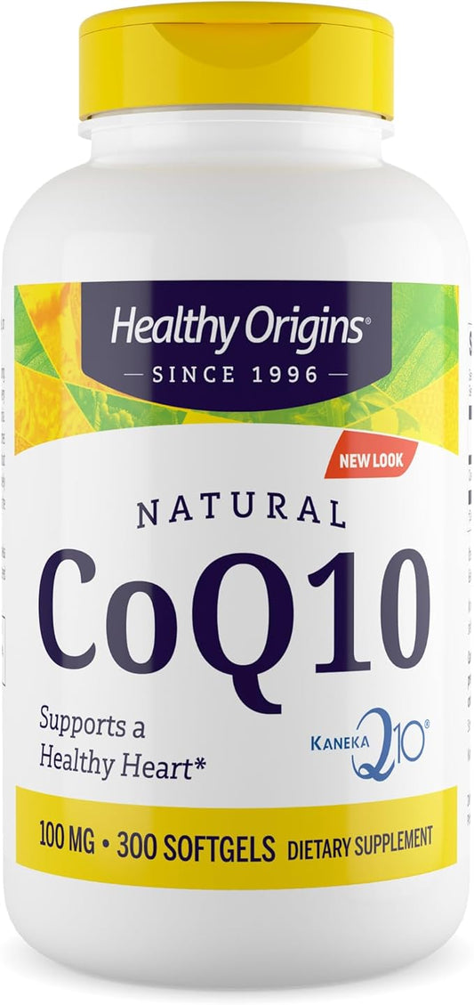 Healthy Origins Natural CoQ10 (Kaneka Q10), 100 mg 300 Softgels