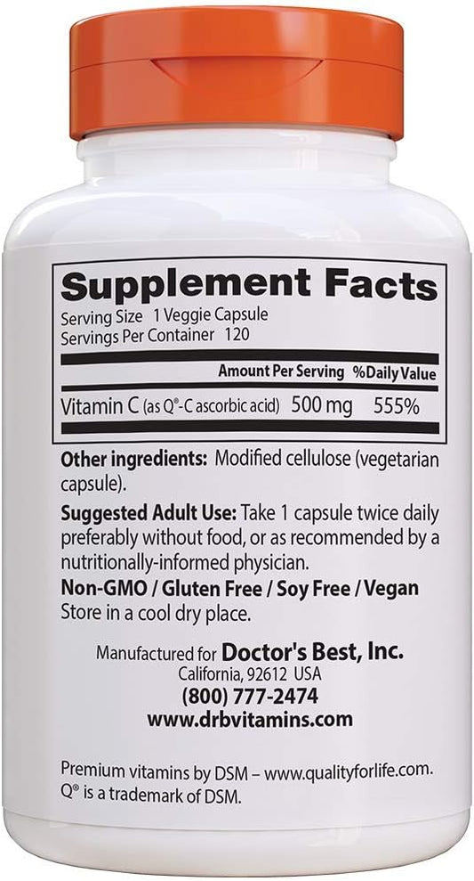 Doctor's Best Best Vitamin C 500mg, 120 Count