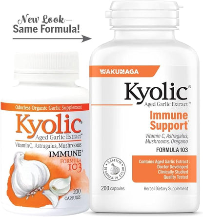 Kyolic Aged Garlic Extract Formula 103 200 Capsules