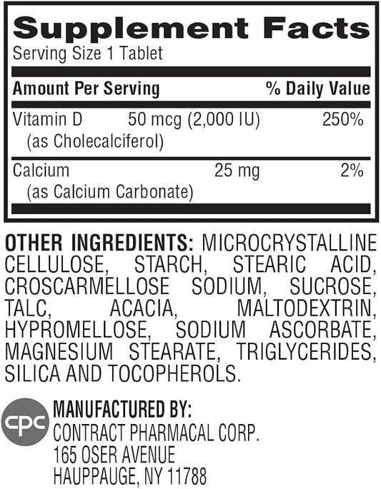 Earth's Splendor Vitamin D 2,000 IU 75 Count
