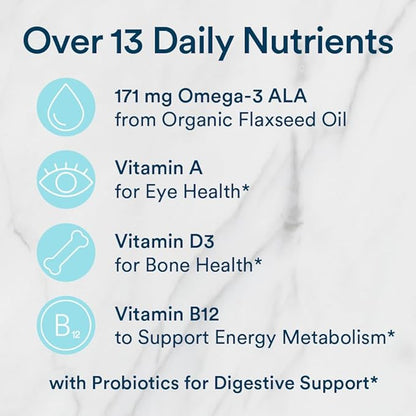 SmartyPants Multivitamin for Men, Organic Gummies: CoQ10, Methylfolate, 3 (ALA), D3, C, B12, B6, B6, Vitamin 120 Gummies (30 Day