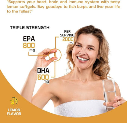 Premium Omega 3 Fish Oil Triple 120 Softgels 5