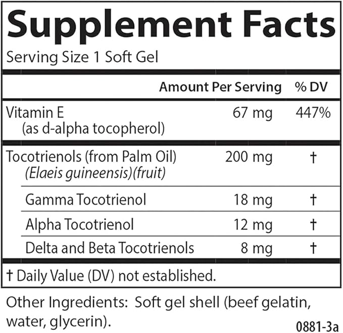 Carlson - Tocotrienols, 40 mg, 90 Softgels