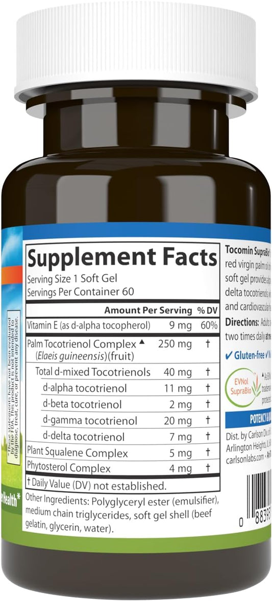 Carlson - Tocomin SupraBio, Full Spectrum 60 Softgels
