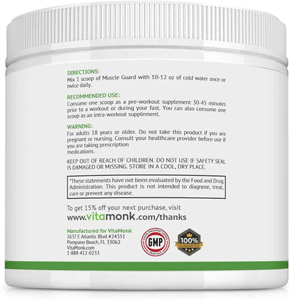 VitaMonk Muscle Builder for Men and Women with HMB, EAAs, Vitamin D, Magnesium - Muscle Building Supplements for Men, Muscle Gainer for Men, Muscle Supplement for Men, Supplements for Muscle Growth