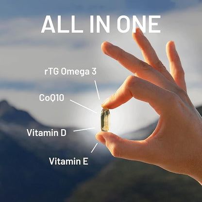 rTG Omega 3 Norwegian Fish Oil CoQ10 Dietary 2000 mg 3, 180 180 Softgels
