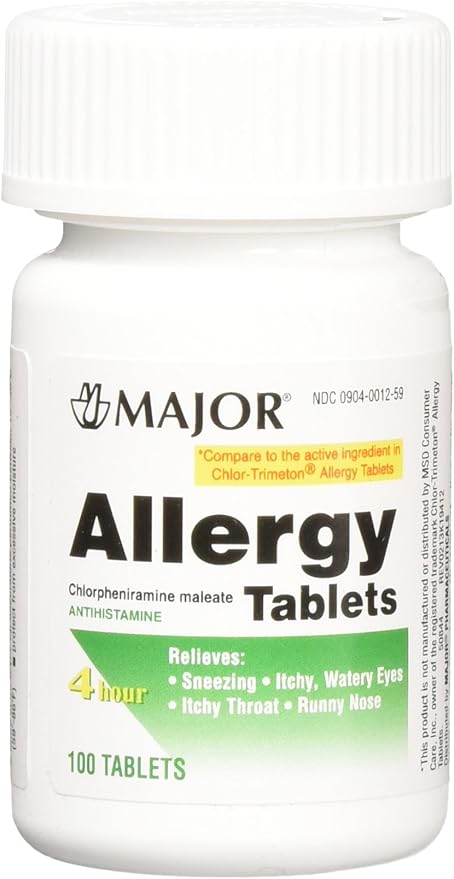 Chlorpheniramine 4mg Tabs 100ct