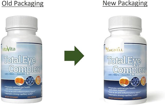 Total Eye Complex with Lutein, Bilberry (120 Capsules)