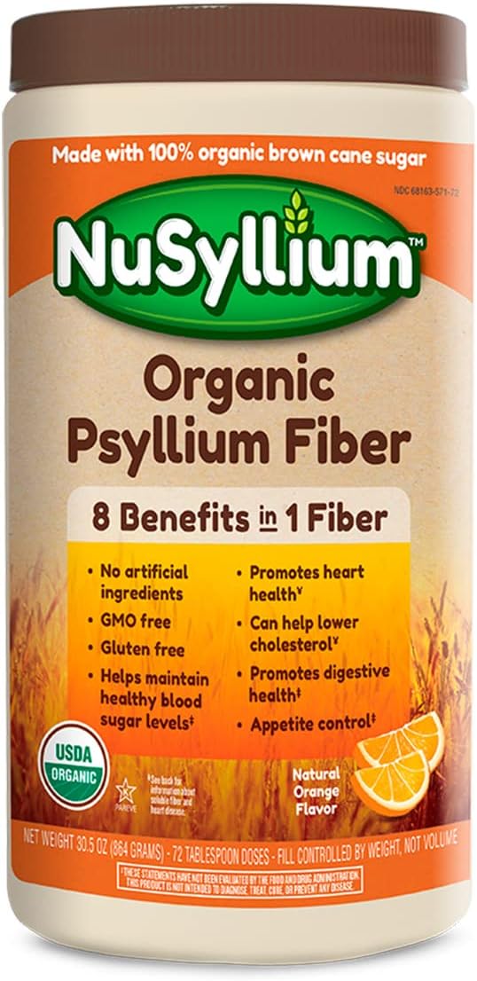 Organic Psyllium Fiber Powder, USDA Organic 72 Servings