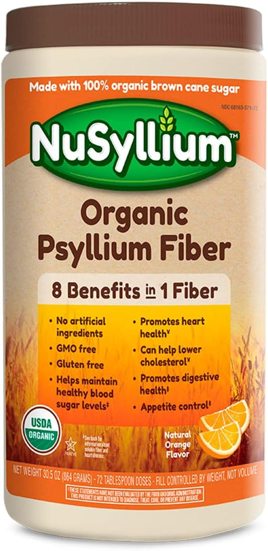 Organic Psyllium Fiber Powder, USDA Organic 72 Servings
