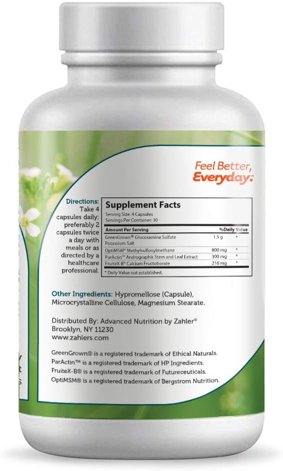 Zahler SynerG, Advanced Glucosamine Sulfate Joint 120 Capsules