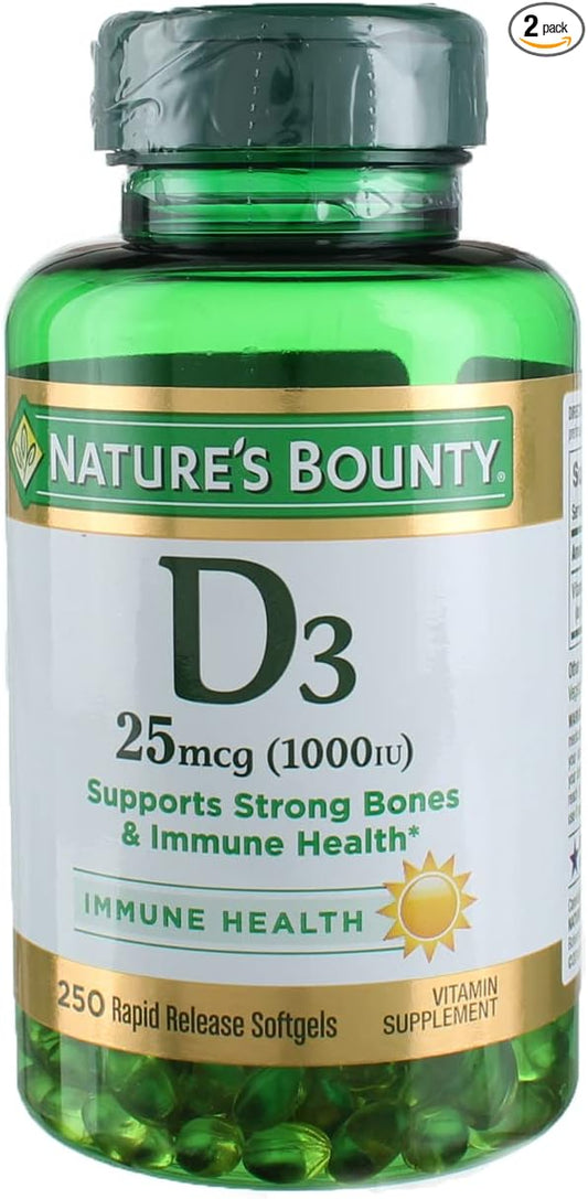 Nature's Bounty Vitamin D3-1000 IU, Rapid 250 ea 2)