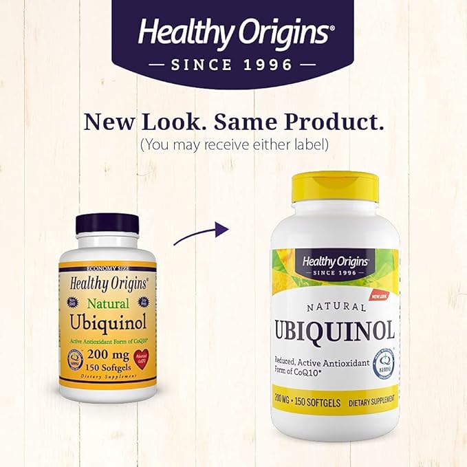Healthy Origins Ubiquinol (Active form of CoQ10), 200 200 mg CoQ10 - 150 Softgels