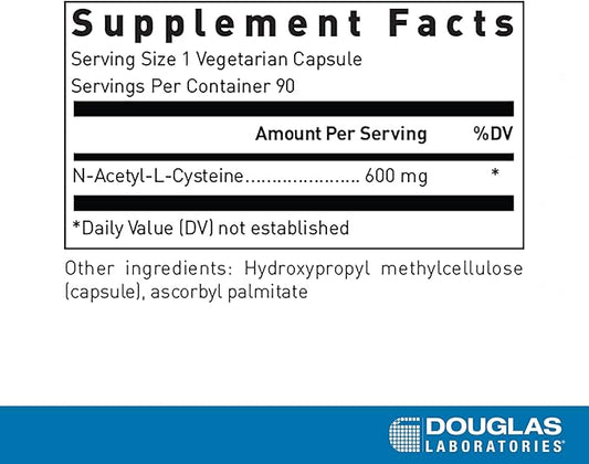 Douglas Laboratories N-Acetyl-L-Cysteine 600 mg 90 Vegetarian