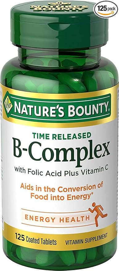Nature's Bounty B-Complex with Folic Acid 125 Tablets 4)