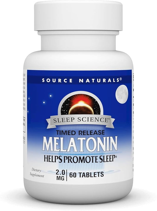 Source Naturals Melatonin, Helps Promote Sleep*, 2 mg 60 Tablets