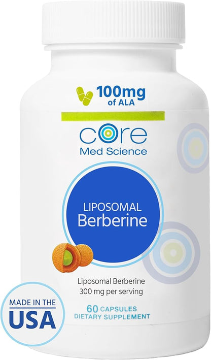 Core Med Science Liposomal Berberine Supplement, 300mg (60 (60 Count)