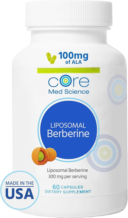 Core Med Science Liposomal Berberine Supplement, 300mg (60 (60 Count)