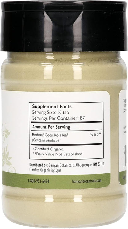 Banyan Botanicals Brahmi/Gotu Kola Powder –