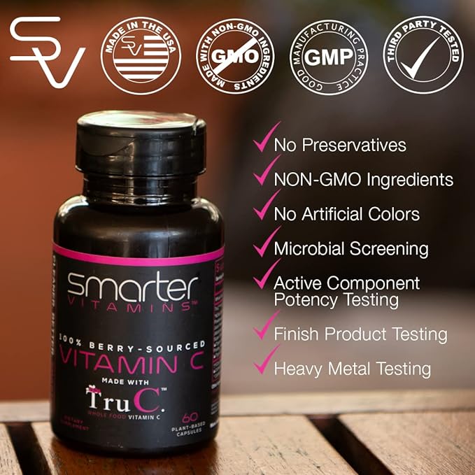 Smarter Raw Whole Food Vitamin C 60 Vegan