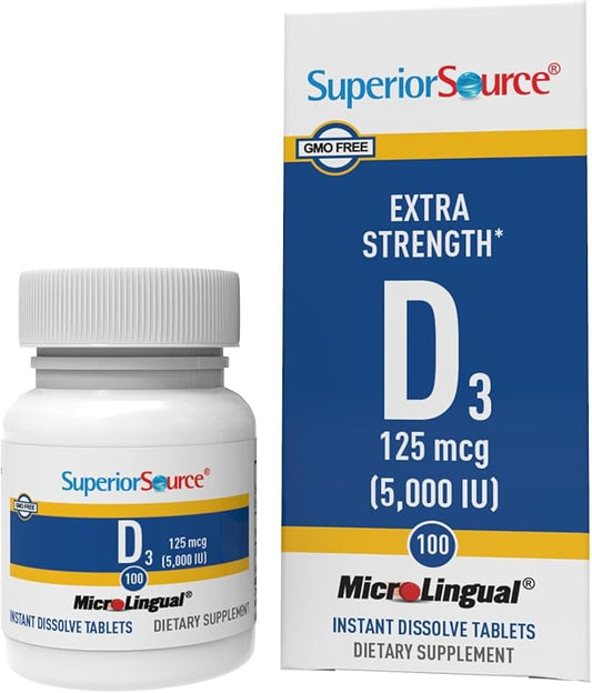 Superior Source Vitamin D3 5000 IU, 100 Count,