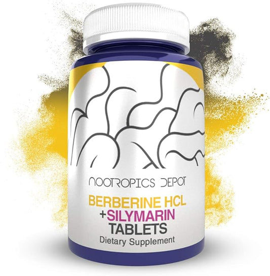 Nootropics Depot Berberine HCL + Silymarin Capsules 500mg + 90mg | 60 Count