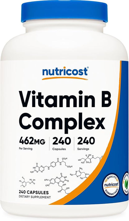 Nutricost Vitamin B Complex 460mg, 240 Capsules