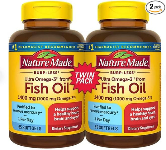 Burp-Less Ultra Omega 3 from Fish 1400 mg. (65 ct., 2pk.)
