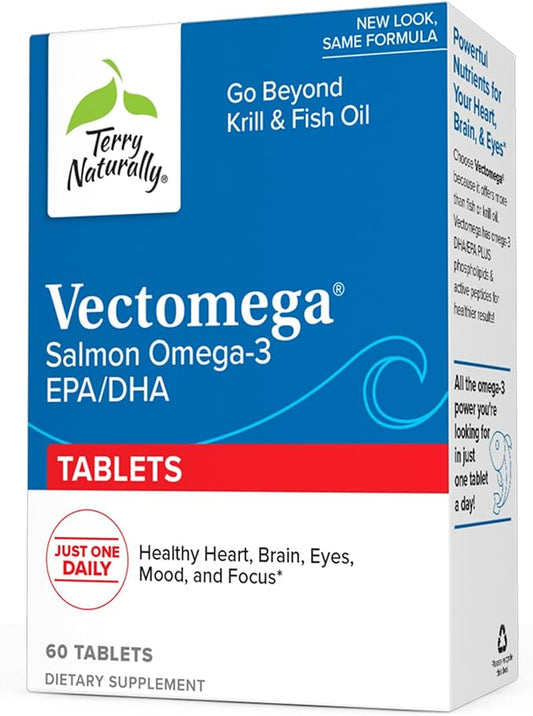 Terry Naturally Vectomega 60 Tablets Omega-3 from 60 Servings