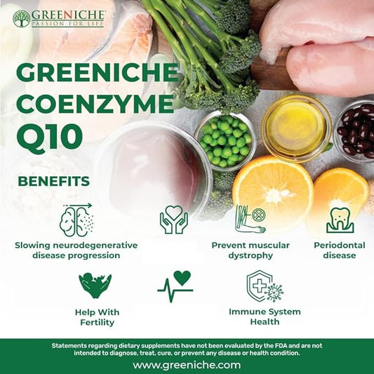 Coenzyme Q10, 60 Caps, High Absorption Coq10, Vegan,