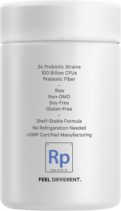 Codeage Raw Probiotic+ Supplement - 34 Probiotic Strains, 100 Billion CFUs, Raw Whole Food Probiotics, Digestive Enzymes, Raw Fruits & Veggies Prebiotics - Wild Kefir Culture - Non-GMO - 30 Capsules