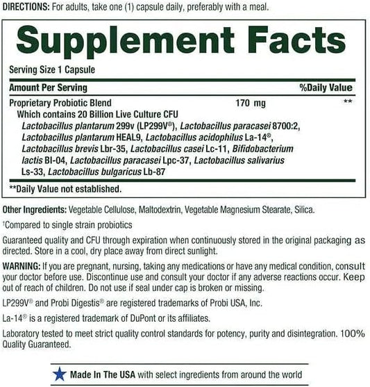 Natures Bountys Ultra Strength Probiotic 10, 70 Capsules