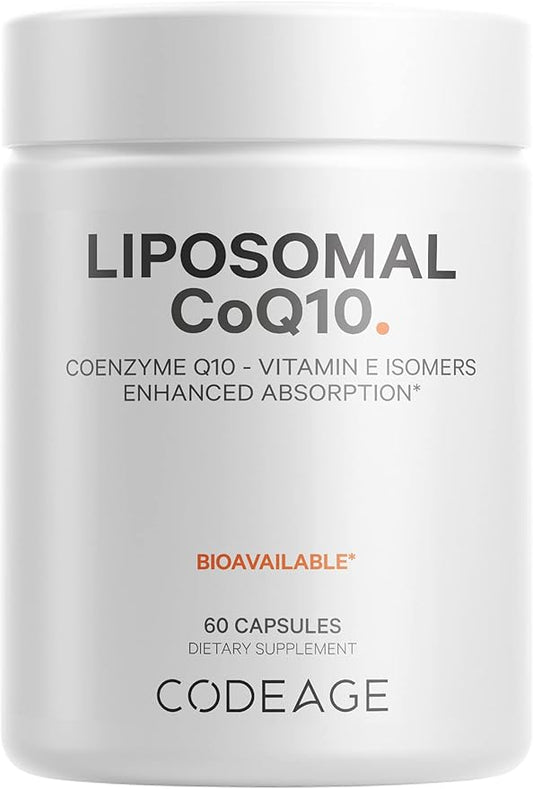 Codeage Liposomal CoQ10 Supplement 125mg Coenzyme Q10 - 2 Month 60 Capsules