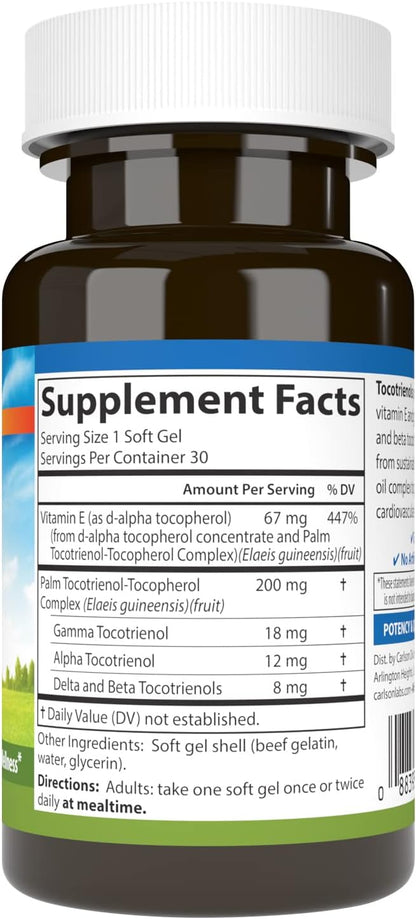 Carlson - Tocotrienols, 40 mg, 30 Softgels