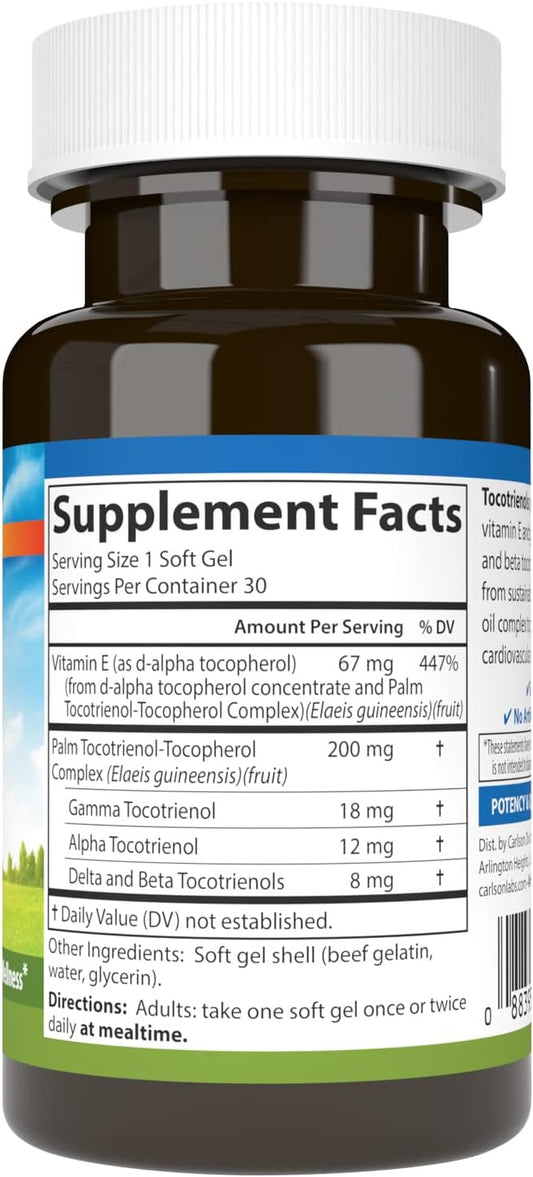 Carlson - Tocotrienols, 40 mg, 30 Softgels