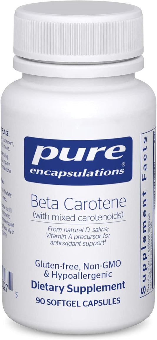 Pure Encapsulations Beta Carotene (with Mixed Carotenoids) 90 Softgel