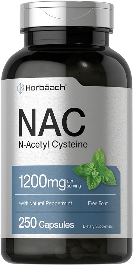 Horbäach NAC N-Acetyl Cysteine Supplement 1200mg 250 Capsules